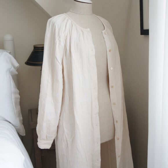 Aritzia Black Wilfred Free Cream White Maxi Sail Dress Size Medium - Picture 1 of 14